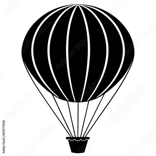 aerostat black silhouette art illustration
