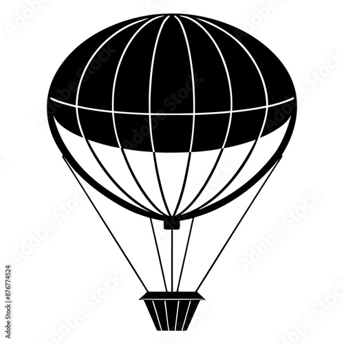 aerostat black silhouette art illustration