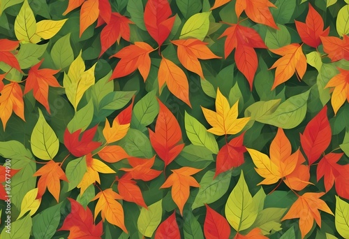 Wallpaper Mural Abstract Leaf Pattern Torontodigital.ca