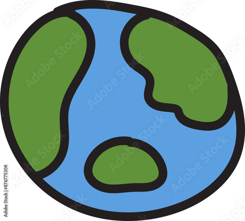 Hand-Drawn Educational Globe
