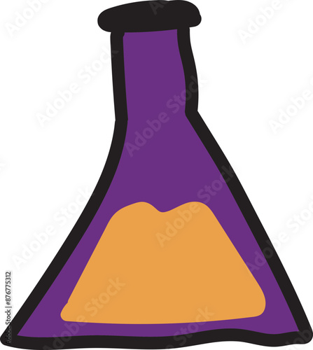 Hand-Drawn Chemistry Flask