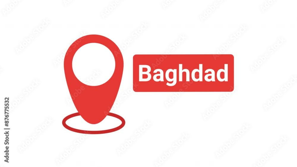 Baghdad Map Pinpoint. Elevate Your Visuals with Precision Pinpointing ...