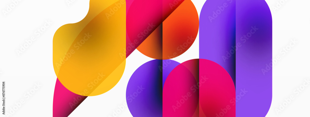 Minimal round shapes geometric abstract background. Circle design. Trendy techno business template for wallpaper, banner, background or landing Minimal round shapes geometric abstract background. Circle design. Trendy techno business template for wallpaper, banner, background or landing