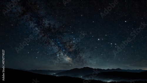The onyx night sky dotted with distant stars  ai_generated