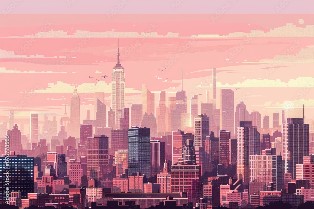 Fototapeta premium detailed vector city skyline royal scenery skyline