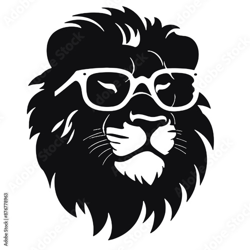 lion wearing sunglasses 