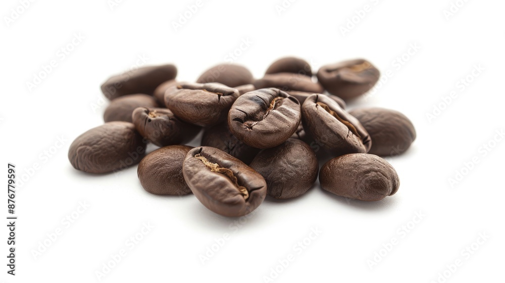 Coffee beans on a white background Coffee beans on a white background