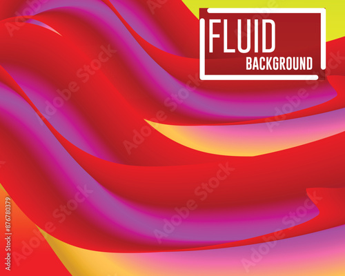Liquid shapes abstract holographic 3D wavy background.