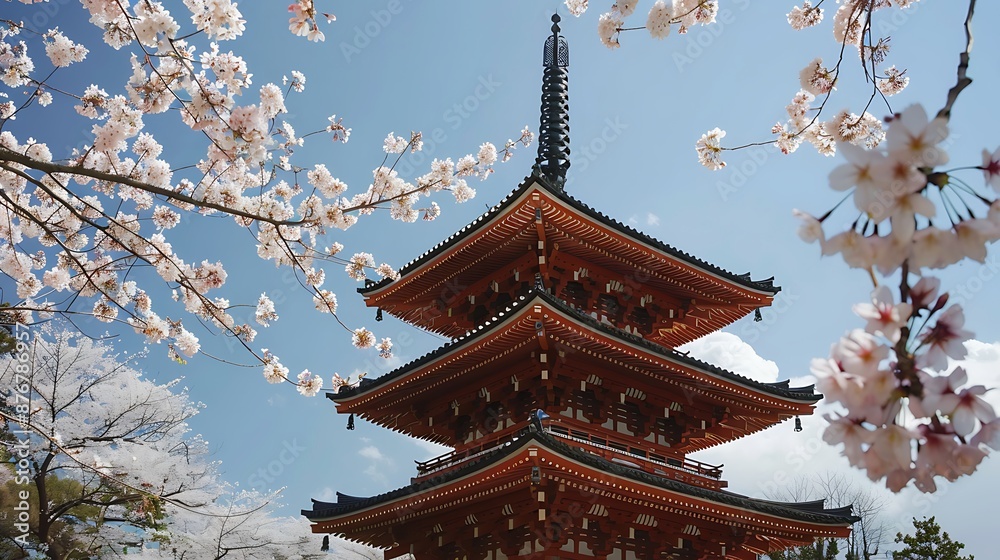 Serene Cherry Blossoms Surrounding Ancient Temples of Nara Serene Cherry Blossoms Surrounding Ancient Temples of Nara