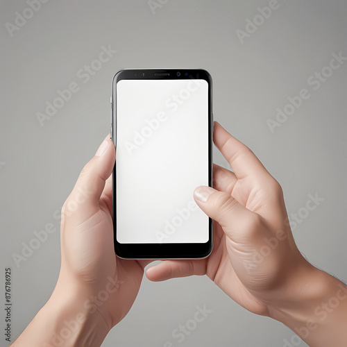 Smart phone in hand isolated on a white background
