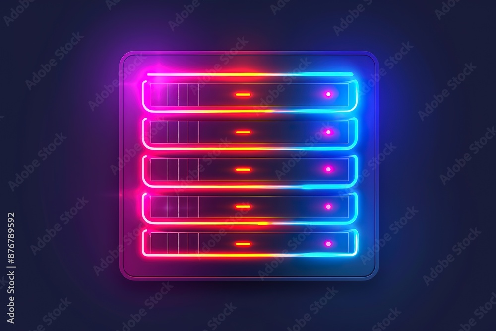 Rounded rectangle glowing neon banner Rounded rectangle glowing neon banner