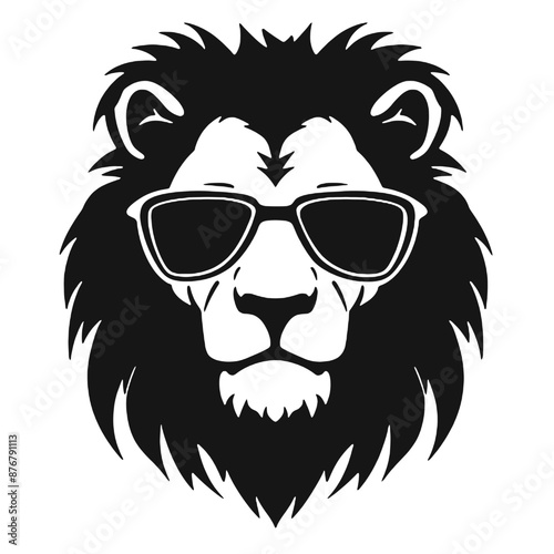 Lion Wearing Sunglasses