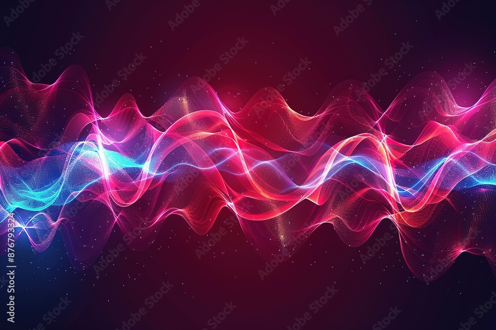 Fototapeta premium Wave line flowing rainbow color