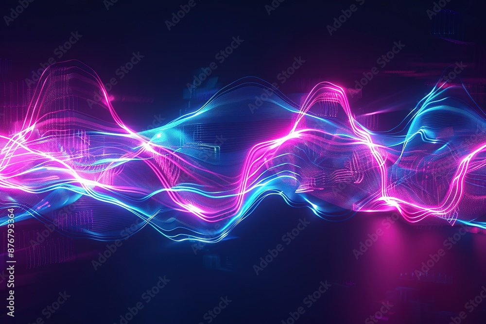 Fototapeta premium Wave line flowing rainbow color