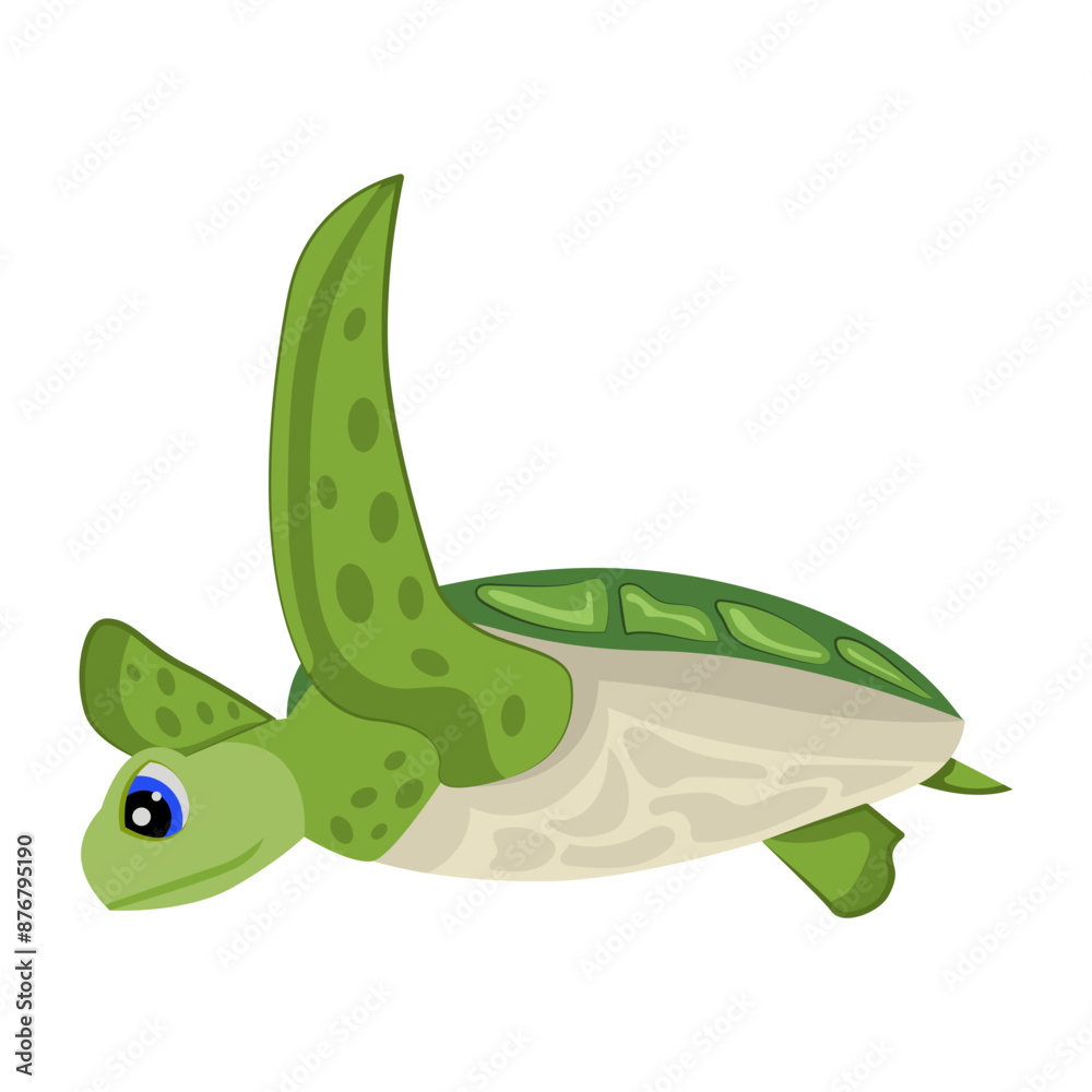 Fototapeta premium A flat style icon of reef turtle