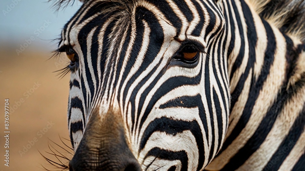 A close-up shot of the zebra's muzzle, focusing on its nostrils and whiskers A close-up shot of the zebra's muzzle, focusing on its nostrils and whiskers