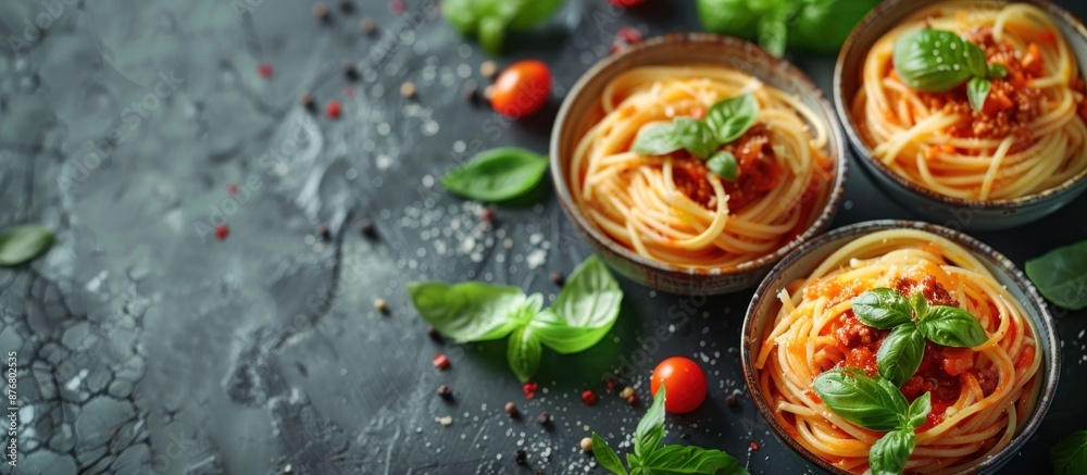 Spaghetti Bolognese with Basil and Tomatoes Spaghetti Bolognese with Basil and Tomatoes