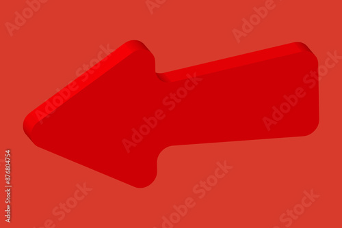 3d Arrow on red background