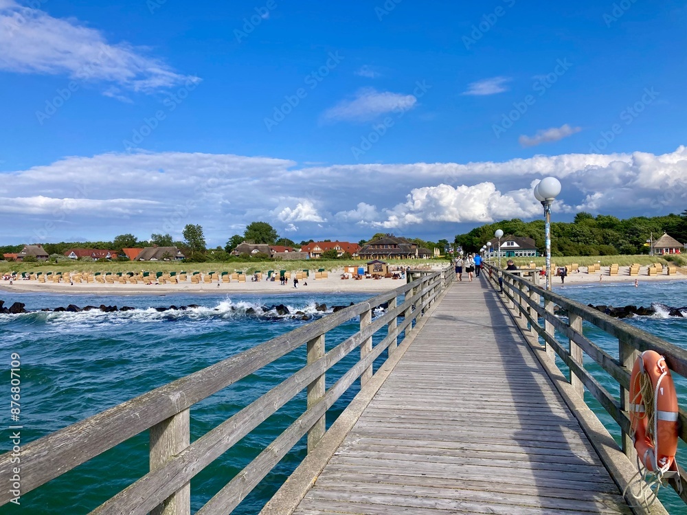 Seebrücke vom Ostseebad Wustrow, Ostsee, Fischland-Darß-Zingst, Mecklenburg-Vorpommern, Deutschland