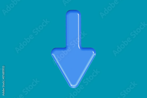 3d arrow isolated on blue background