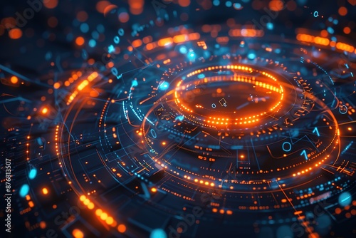 Wallpaper Mural Futuristic Technology Background. Outer Space, Alien Technology And Spaceship Concept Torontodigital.ca