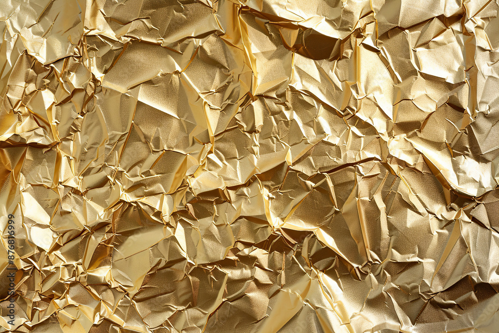 Generative ai on theme of beautiful texture metal creasy foil, design natural abstract background