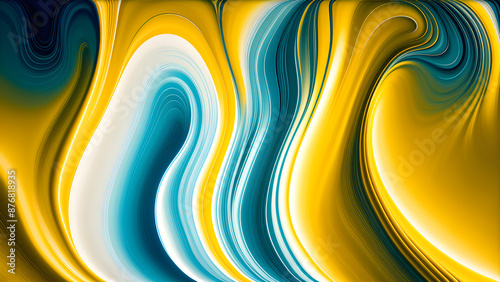 AI generated illustration of abstract colorful background with waves