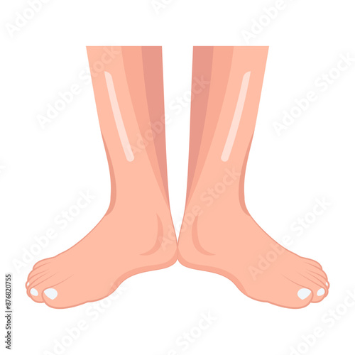 A flat icon depicting soft feet 

