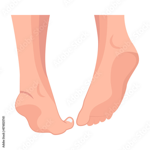 An icon of girl soles in flat style 

