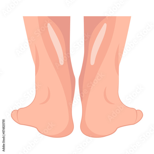 An icon of woman feet in flat style 

