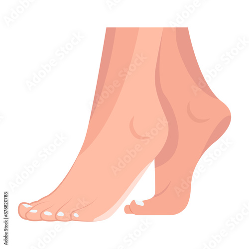A flat style icon of lady soles 


