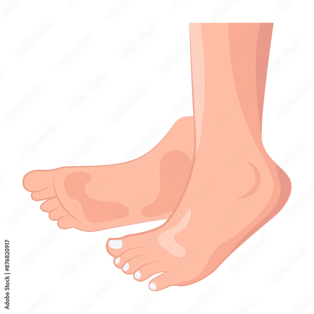 This flat style icon showing lady feet
This flat style icon showing lady feet