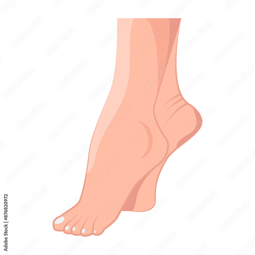 Flat style icon of lady toes  

