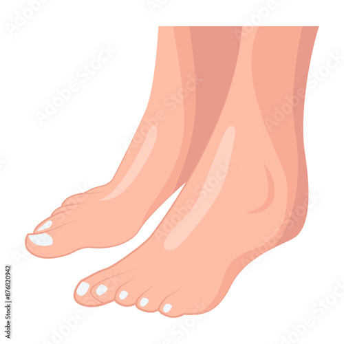 Beautiful feet icon designed in flat style 

