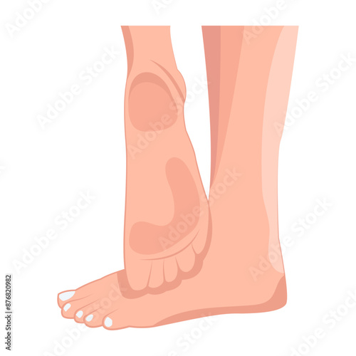 Female feet icon designed in flat style  

