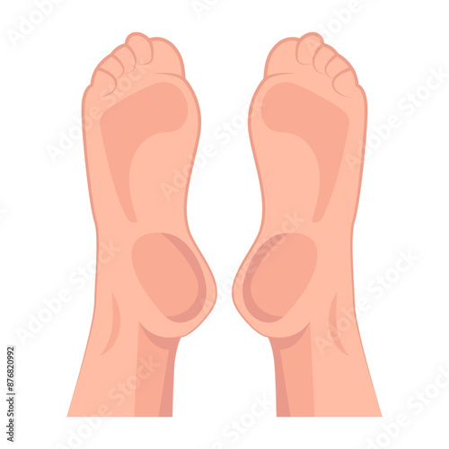 A flat style icon of woman soles 

