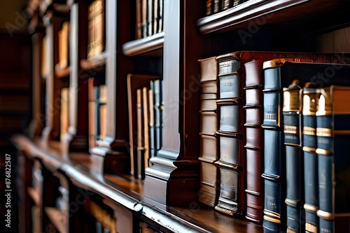 row of law books, law firm