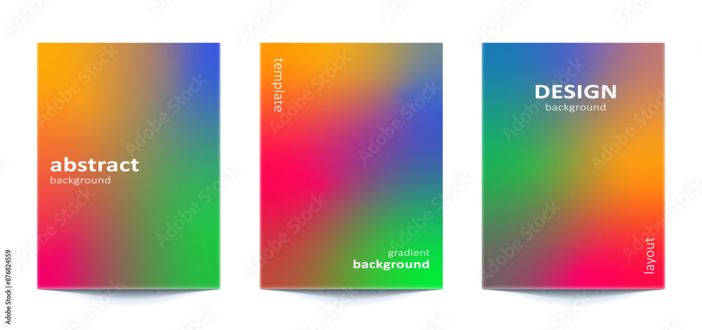Fototapeta premium set template Abstract Blurred Colorful Background For banner, flyer, covers, wallpapers, brands, social media and other mobile projects