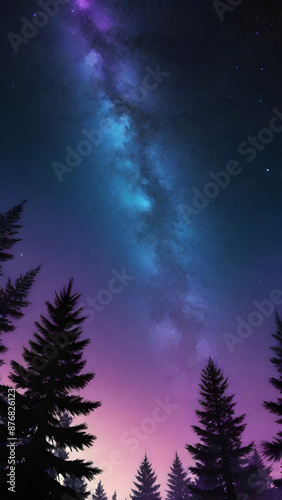 AI generated image of nature in dark