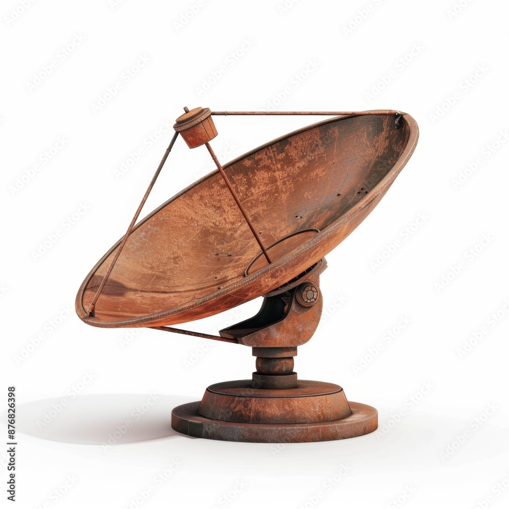 3D render of a satellite dish isolate on white background 3D render of a satellite dish isolate on white background