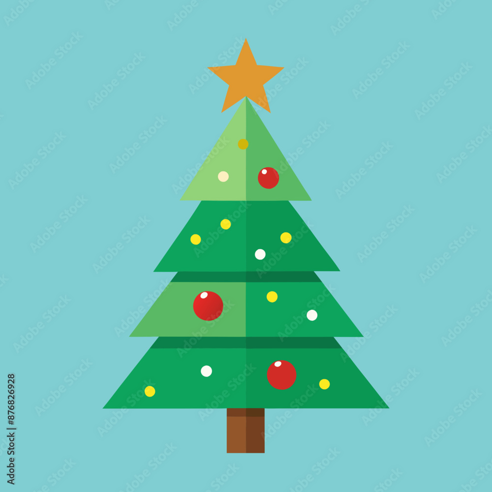 Fototapeta premium christmas tree illustration