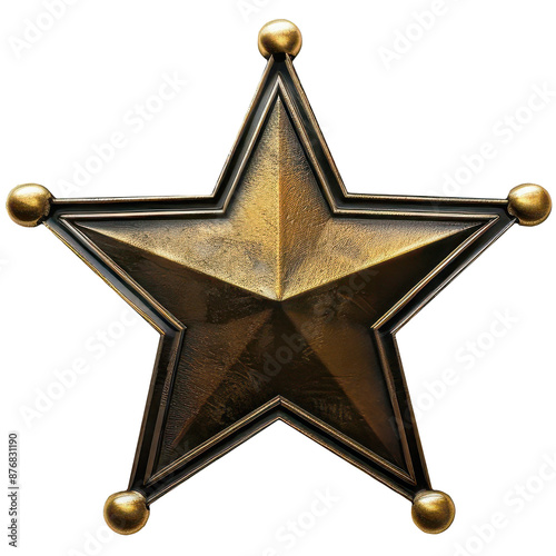 Sheriff star badge sticker transparent background PNG clipart