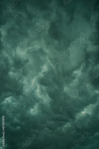 Fotografija Dark and gloomy supercell storm clouds in summer