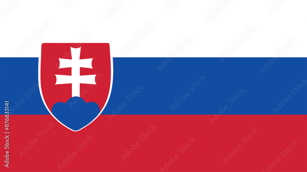 Fototapeta premium Official vector flag of Slovakia. Illustration eps10.