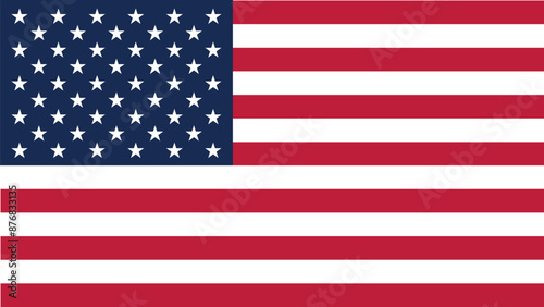 Official vector flag of USA. Illustration eps10. United States of America