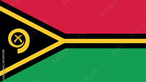 Official vector flag of Vanuatu. Illustration eps10.