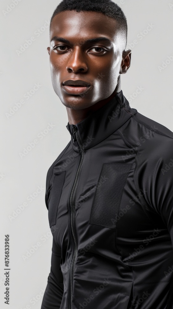 Close-up portrait of a man wearing a black jacket Close-up portrait of a man wearing a black jacket