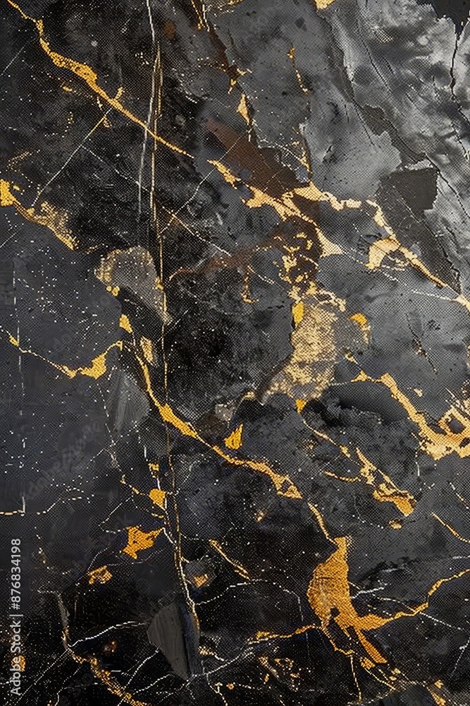 custom made wallpaper toronto digitalBlack granite texture with gold flecks, adding a touch of opulence and natural beauty, Generative AI