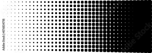 halftone, squares Geometric pattern, Illustration, vector, alternating overlapping, orderly arrangement background, black and white, banner, website. dark white and gray. 