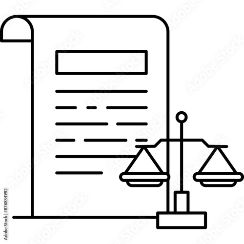 Notary Line Icon